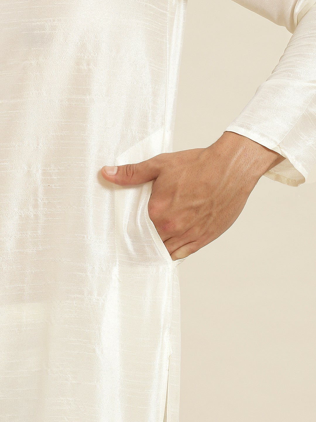 Men’s Classic White Kurta Set with Churidar & Nehru Jacket – Timeless Ethnic Ensemble