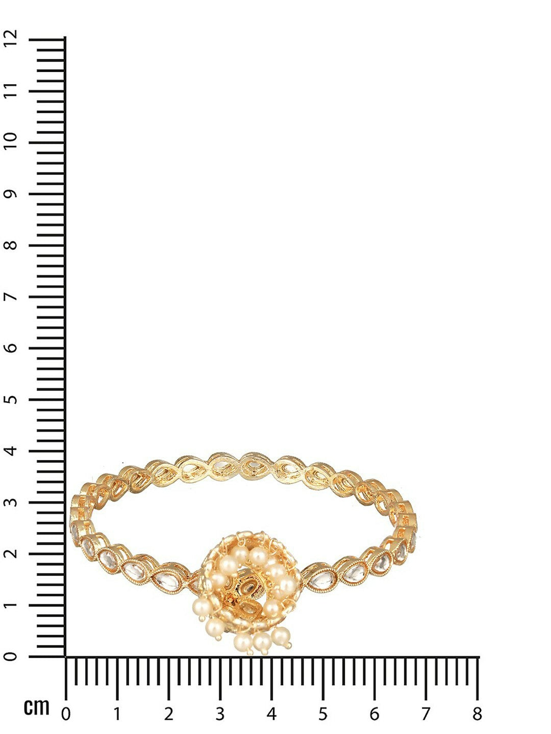Elegant Gold-Toned & White Kundan Pearl Bangles Set – Pack of 4 | Indiaista