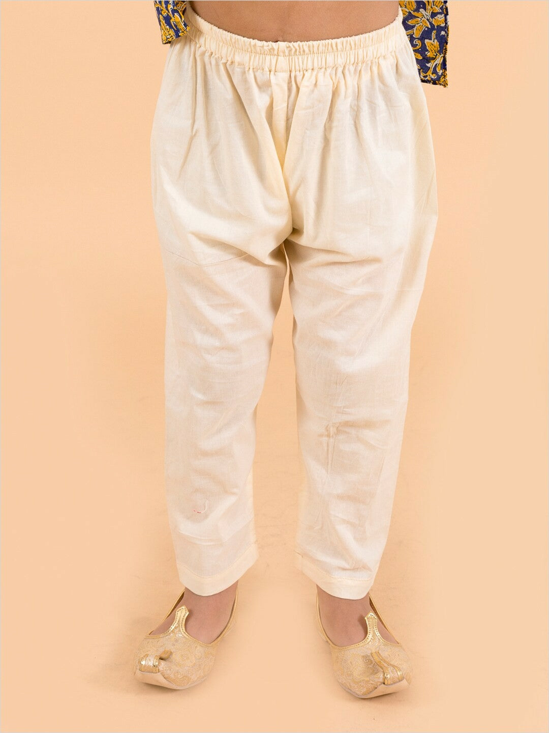 Navy Blue Printed Kurta with Trousers & Dupatta – Ethnic Wear for Boys | Festive & Wedding Outfit