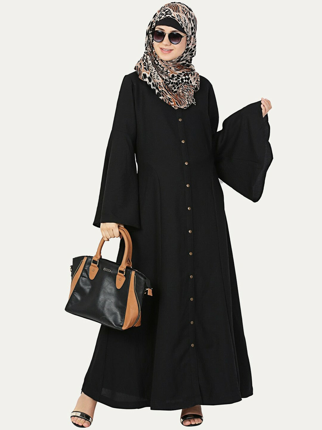 Black Solid Abaya Burqa – Modest & Elegant Islamic Wear for Women
