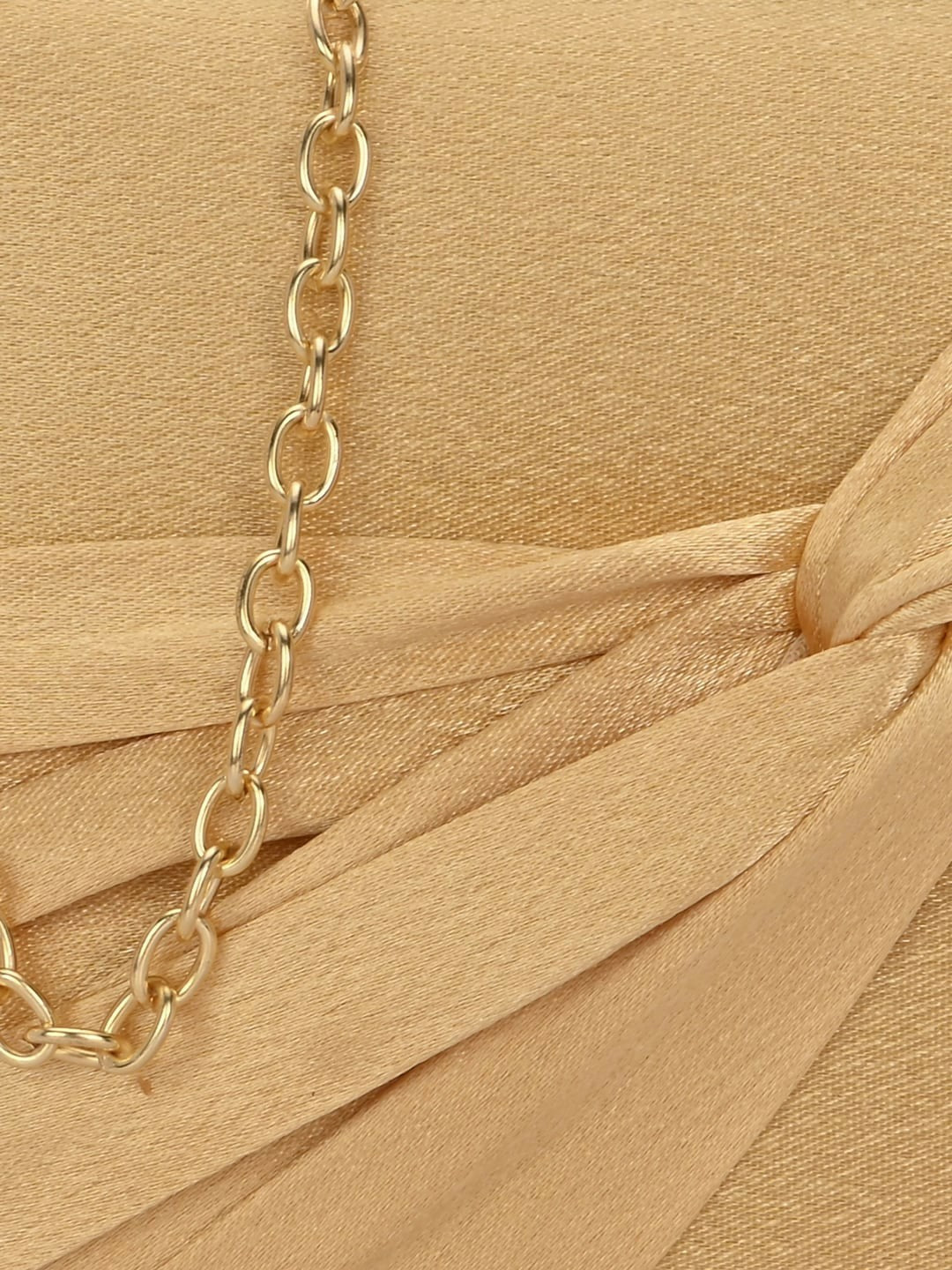 Gold Embellished Box Clutch with Shoulder Strap