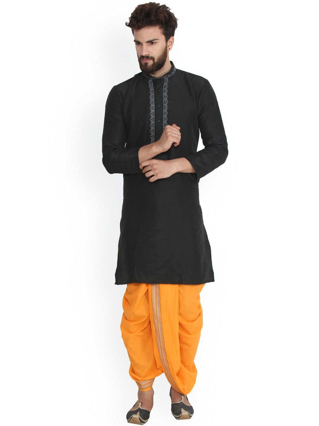 Men’s Orange Dhoti Pants – Traditional & Stylish | IndiaIsta