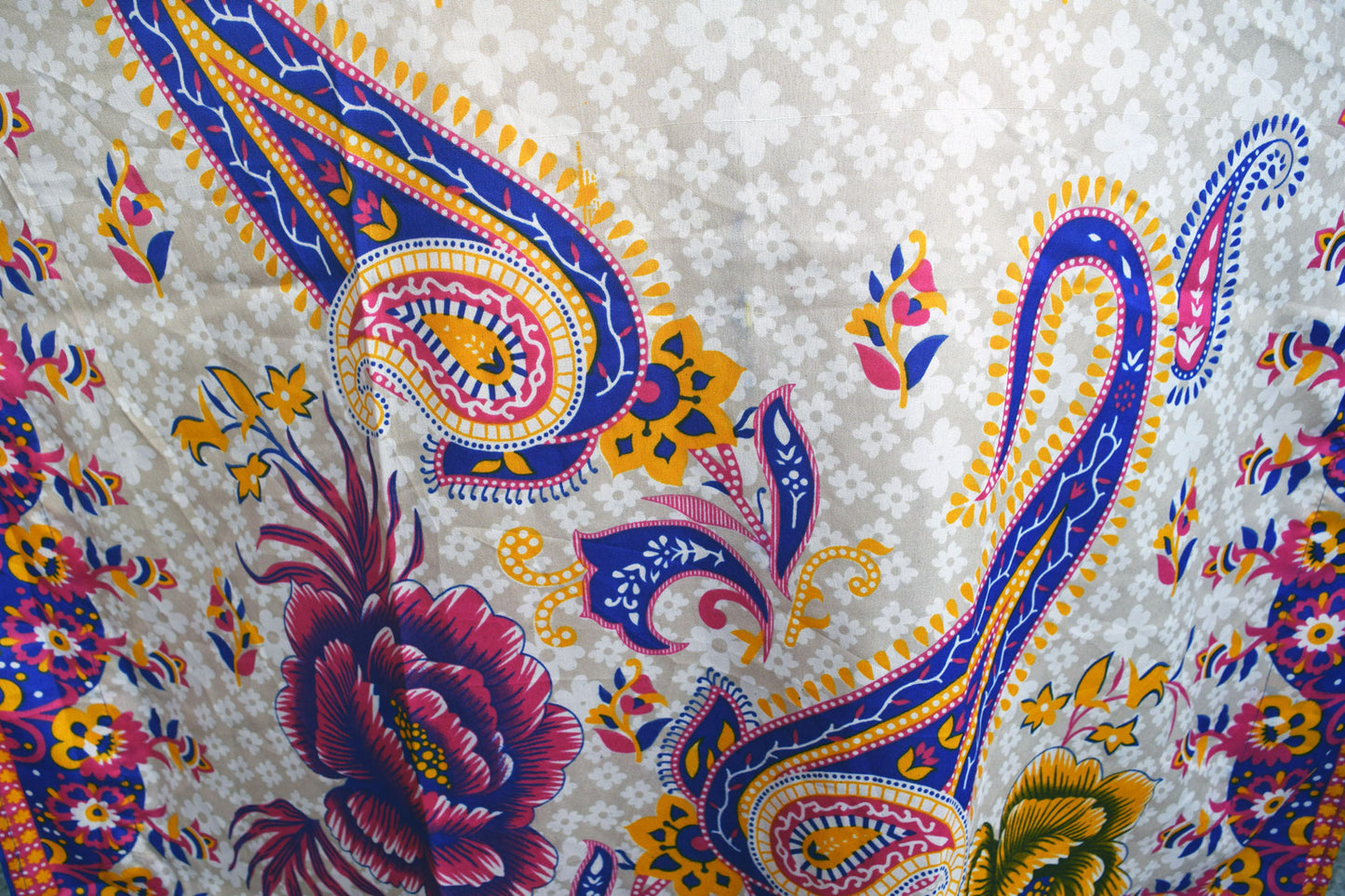 Women's Long Kaftan Dress – Boho Hippy Maxi, Plus Size Caftan Tunic, V-Neck, Floral Print | Indiaista