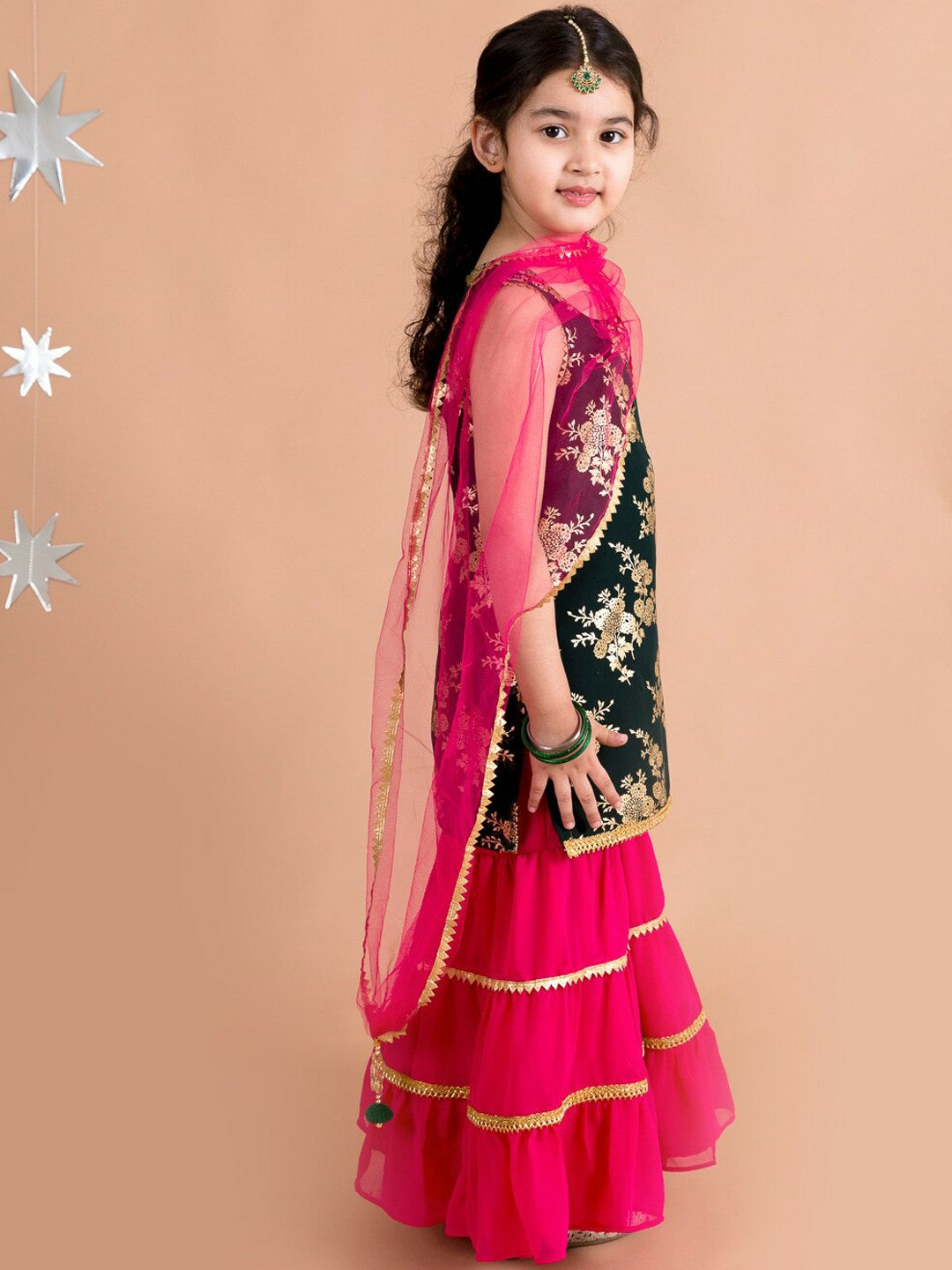 Buy Girls Floral Printed Kurti with Skirt & Dupatta - Stylish Ethnic Set | Indiaista