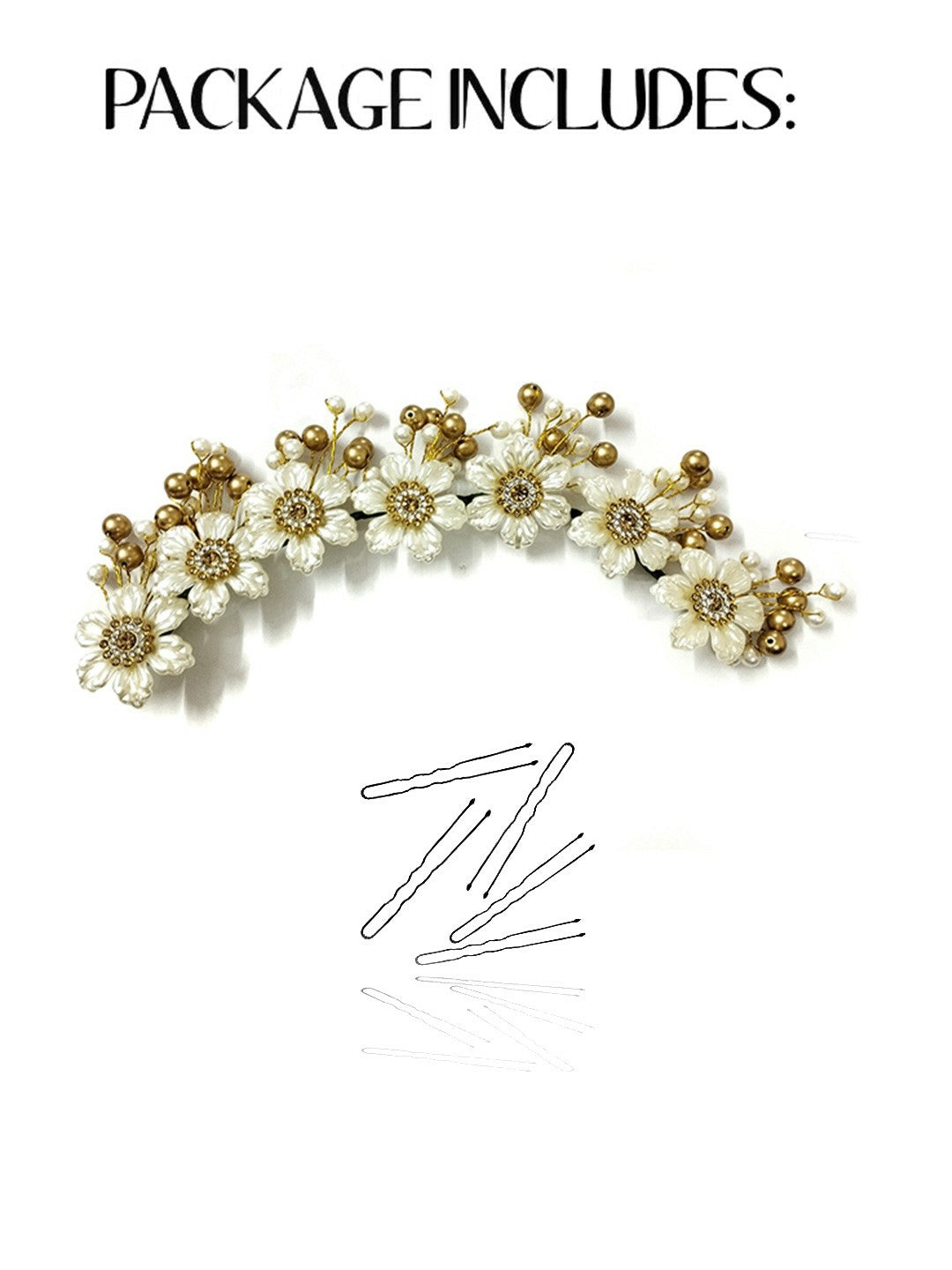 Leaf & Floral Hair Accessory with Artificial Beads – Elegant Hairpiece | Indiaista