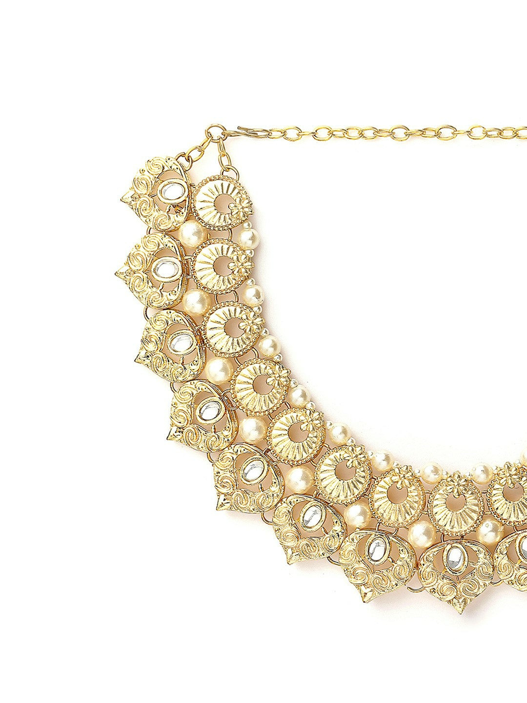 Gold Plated Beaded & Kundan Studded Hair Juda | Indiaista