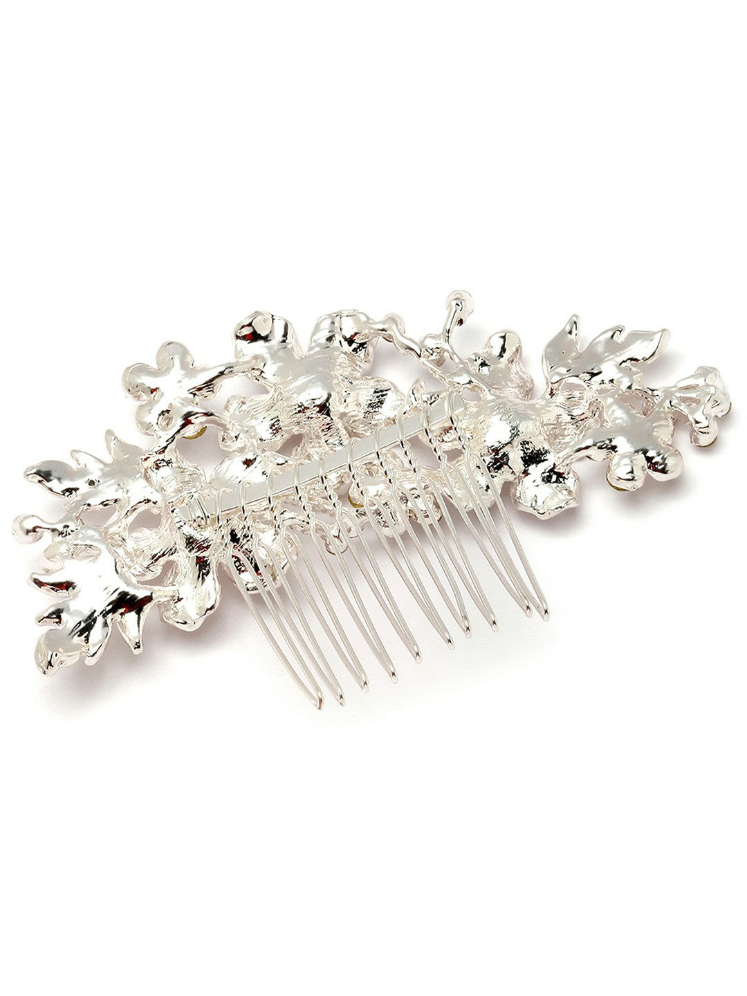 Buy Women’s Silver-Plated Embellished Comb Pin Online – Indiaista