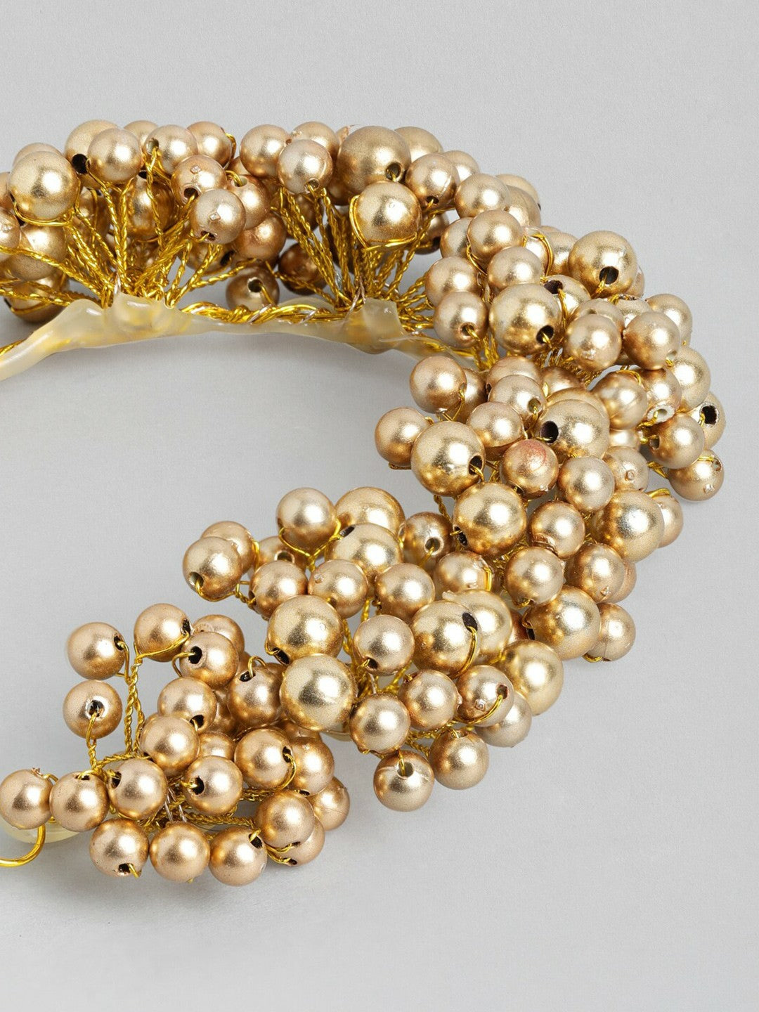 Buy Gold-Toned Beaded Festive Hair Bun Online – Indiaista