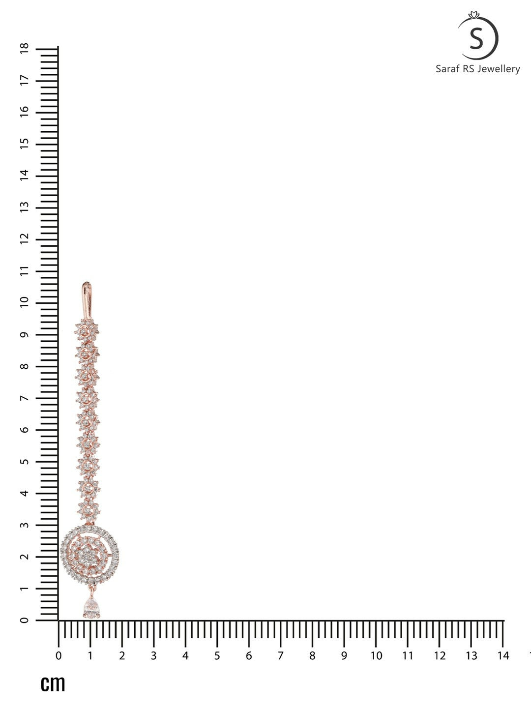 Rose Gold-Plated Jadau Matha Patti – Handcrafted with White AD & CZ Stones | Indiaista