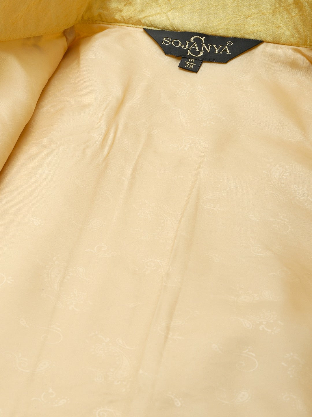 Men’s Yellow Mirror Work Nehru Jacket – Festive Elegance