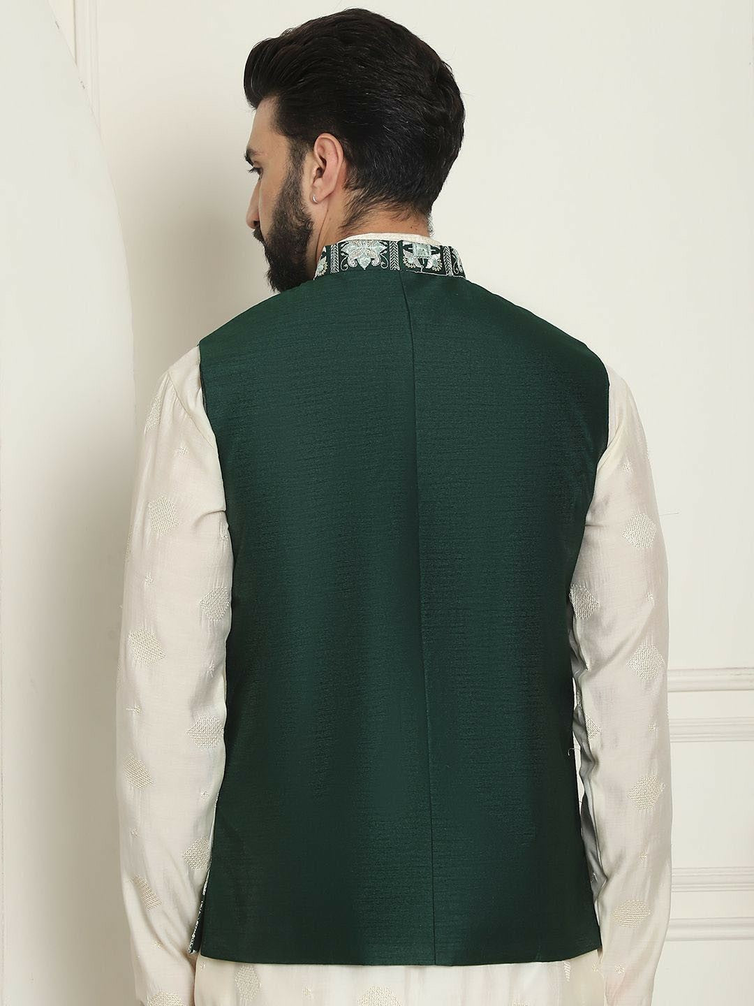 Men’s Premium Embroidered Nehru Jacket – Traditional Elegance