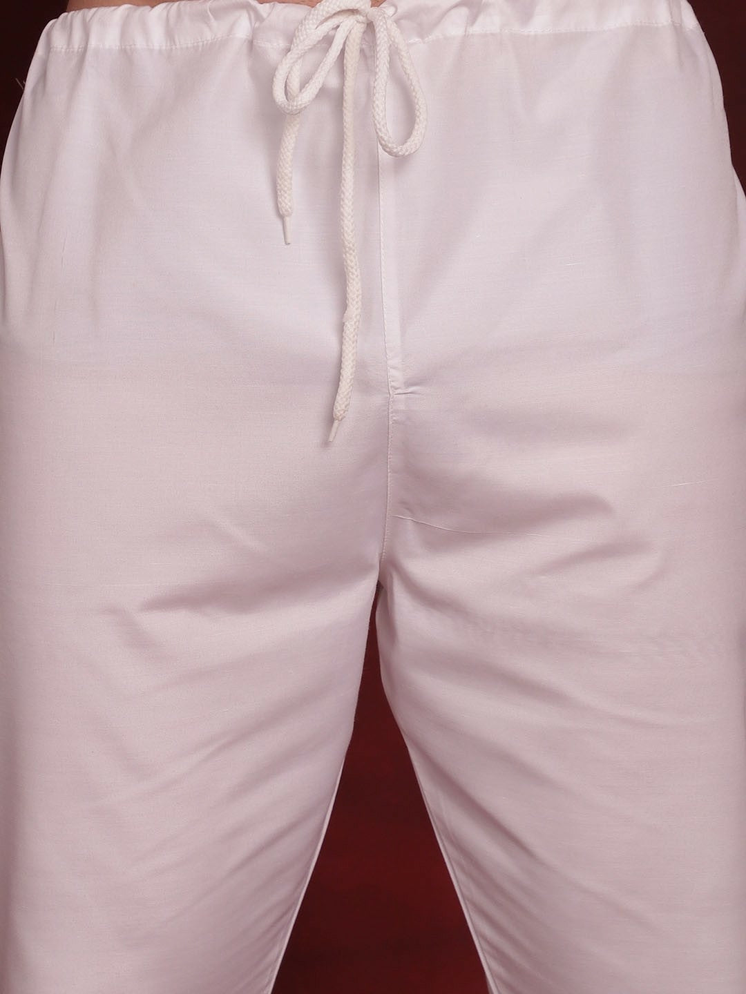 Men’s Geometric Embroidered Pure Cotton Straight Kurta with Pyjamas – Subtle Spark & Style