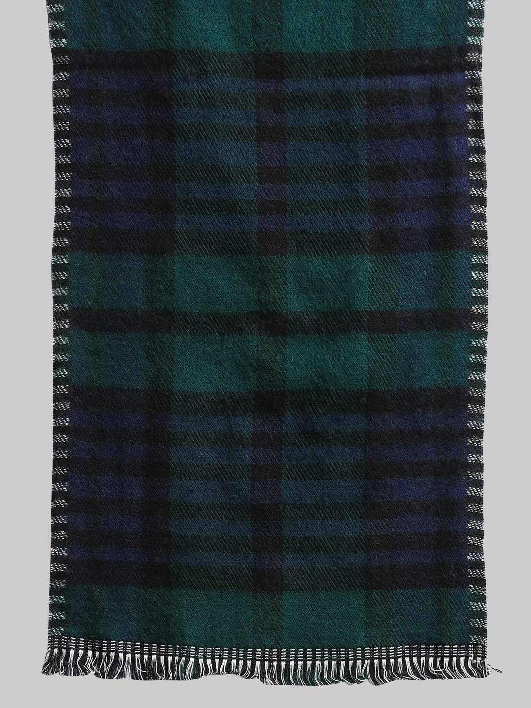 Buy Black & Green Checked Woollen Muffler for Men – Stylish & Warm | Indiaista