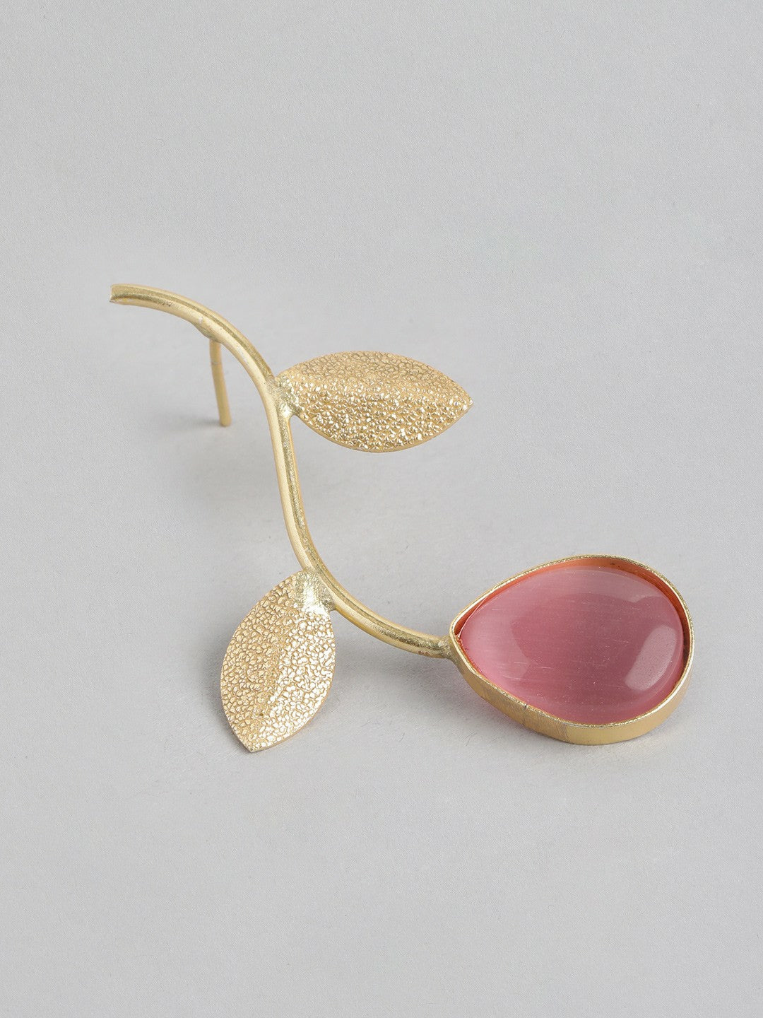Gold-Plated Pink Beaded Drop Earrings