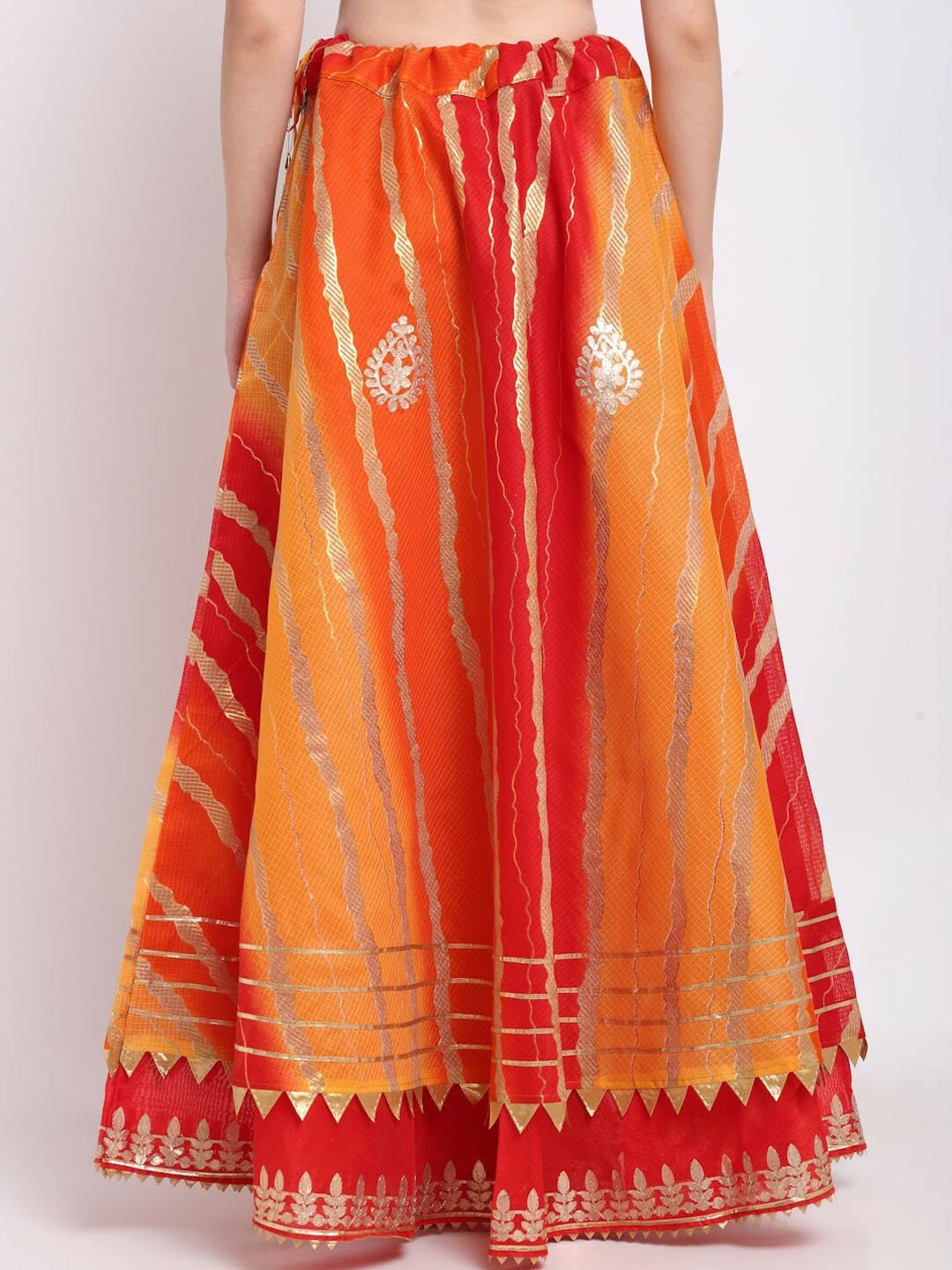 Vintage Bohemian Striped Flared Ethnic Maxi Skirt for Women | Boho Style with Drawstring Closure