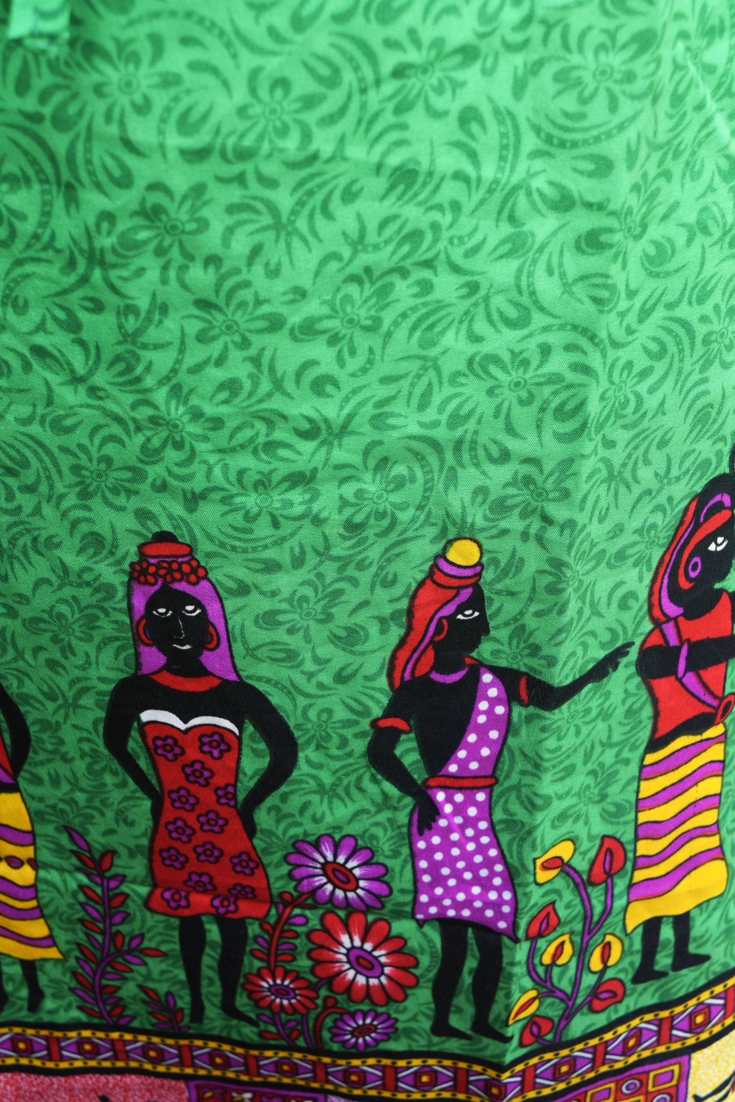 Indian Plus Size Long Kaftan Dress for Women – Bird Print, Boho Hippie Maxi Nightwear | Indiaista