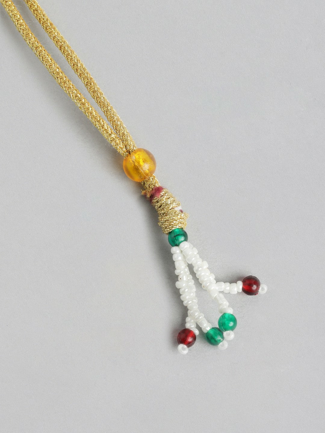 Gold Plated Beaded & MOP Studded Necklace & Earrings Set