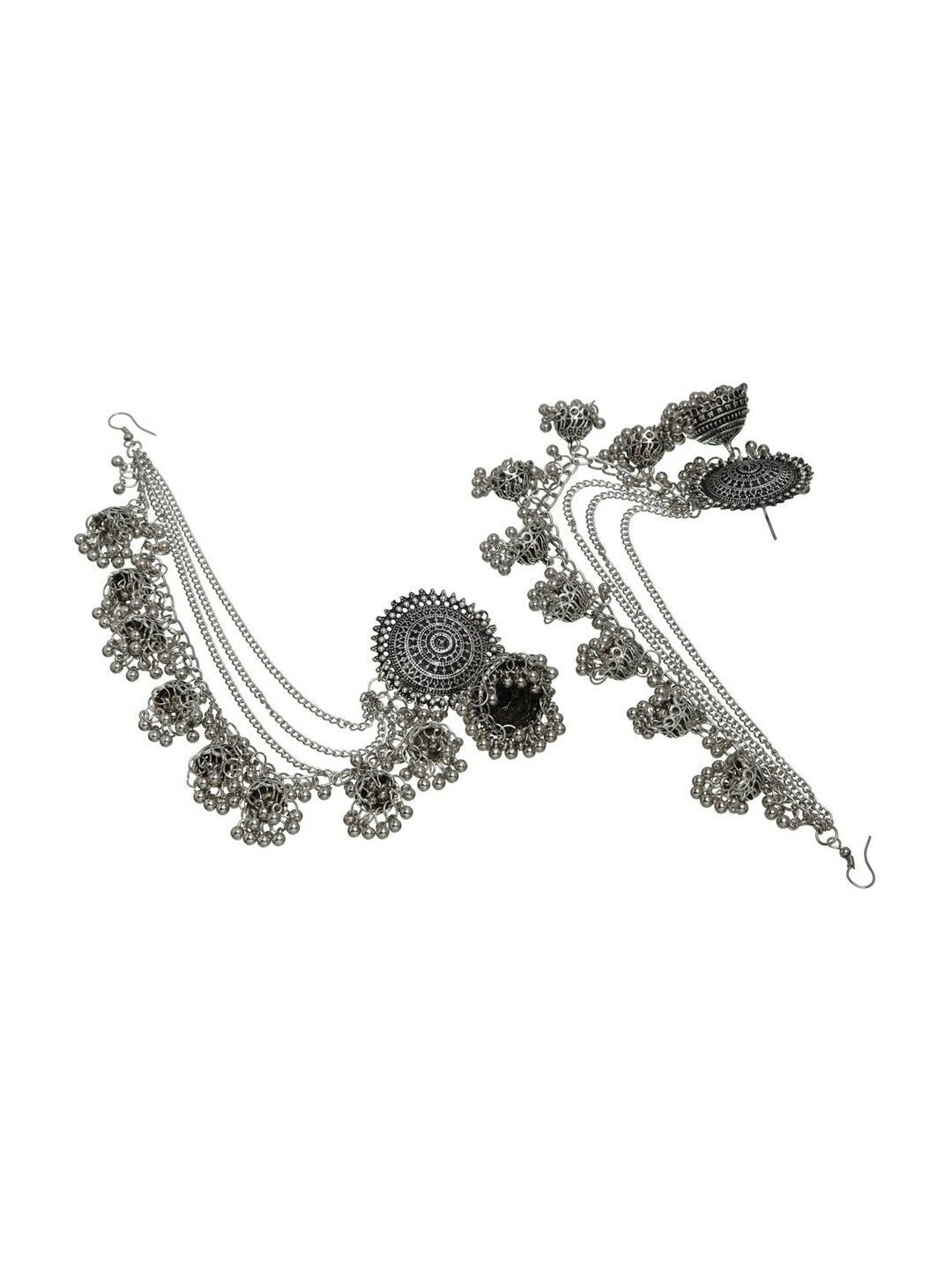 Indian Jewelry Oxidised Silver-Plated Bridal Wedding Bollywood Jewellery Set