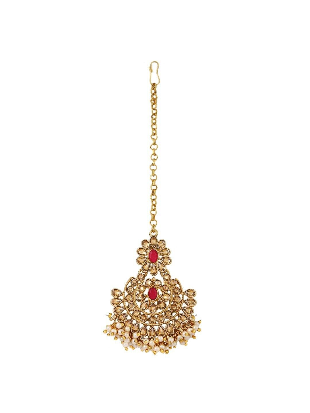 Gold-Plated Kundan-Studded Handcrafted Bollywood Indian Pakistani Jewellery Set