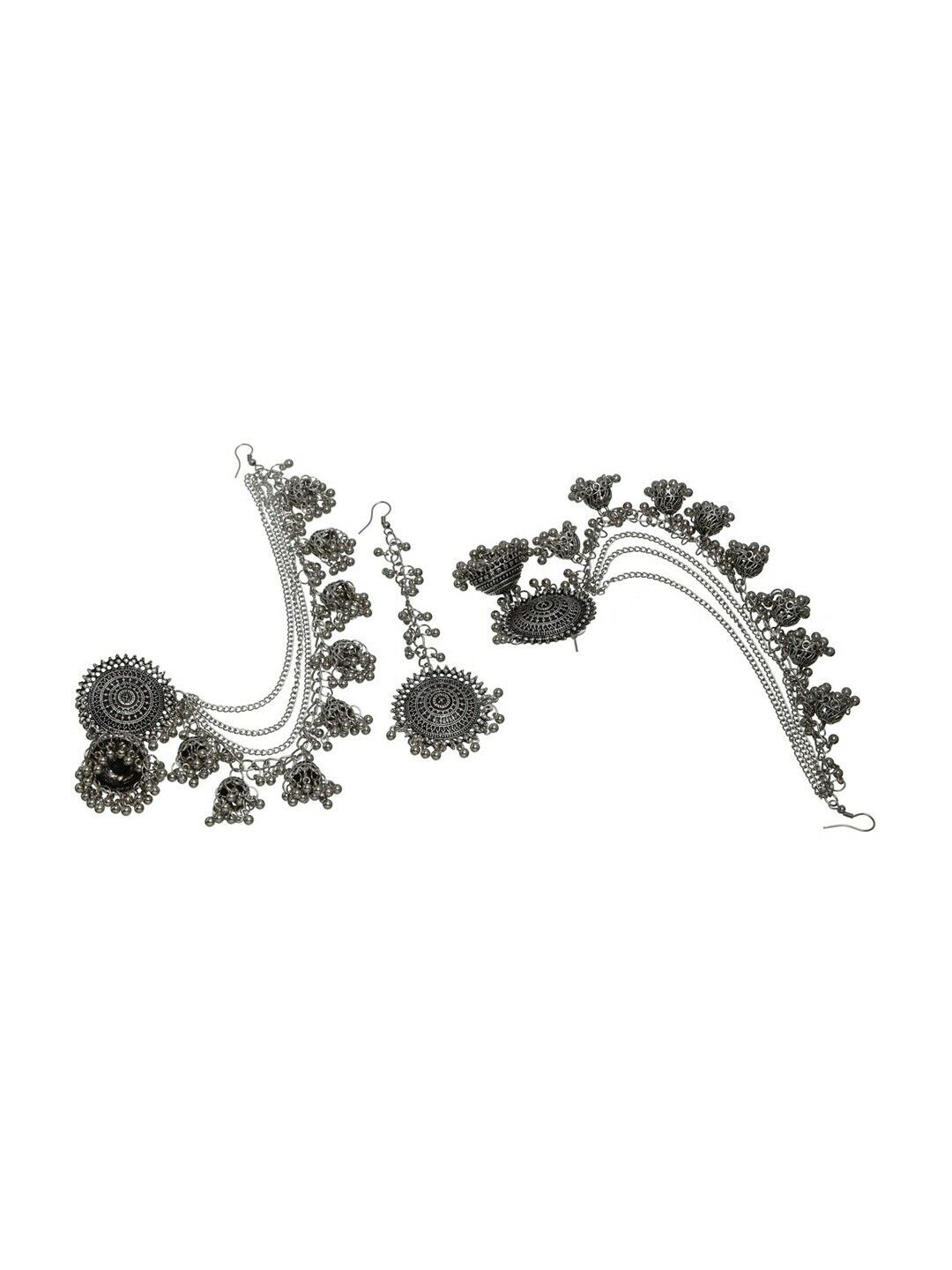 Indian Jewelry Oxidised Silver-Plated Bridal Wedding Bollywood Jewellery Set