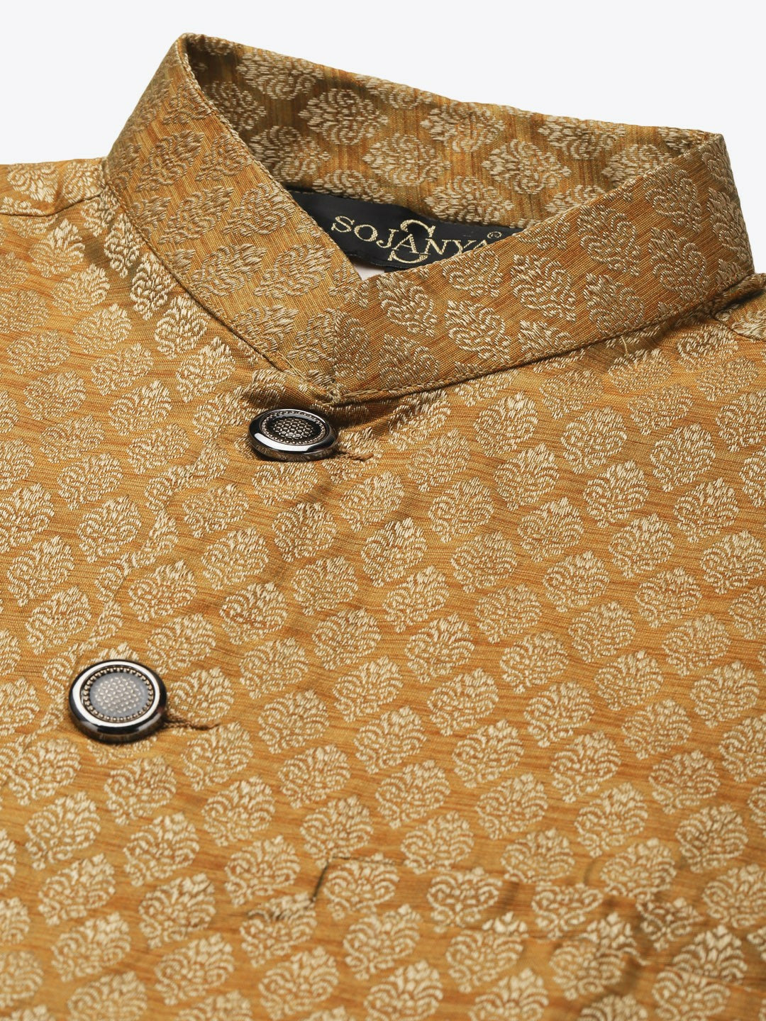 Graceful Pink Festive Kurta Set for Men with Cotton Pyjamas & Textured Jacket | Indiaista