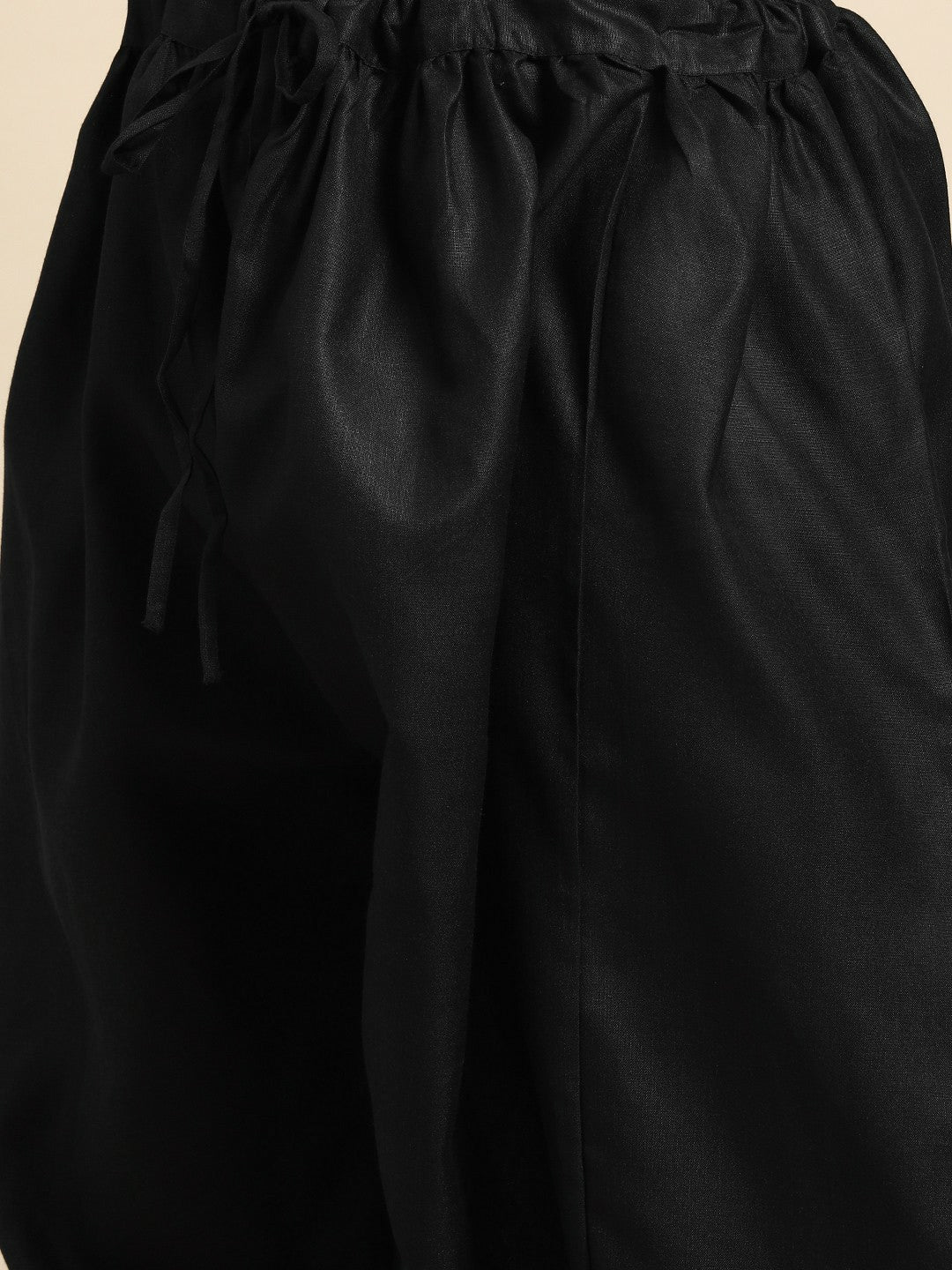 Men’s Black Printed Kurta with Dhoti Pants – Bold, Contemporary Ethnic Charm