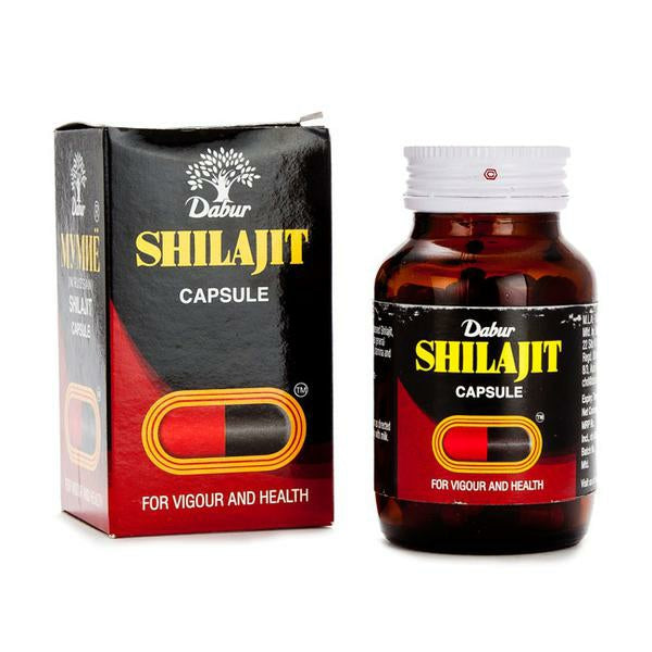 Dabur Shilajit Capsules 100's | Pure Himalayan Shilajit for Energy, Stamina & Vitality