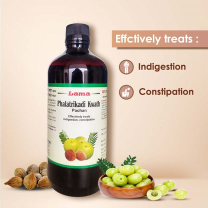 Lama Phalatrikadi Kwath Syrup 450ml | Ayurvedic Remedy for Jaundice, Indigestion & Anemia