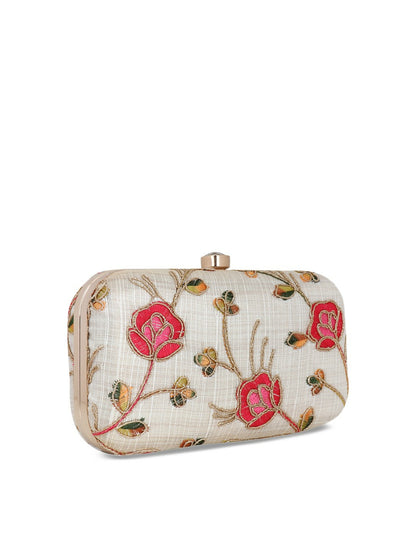 Multicoloured Embroidered Clutch – Stylish Ethnic Bag for Women