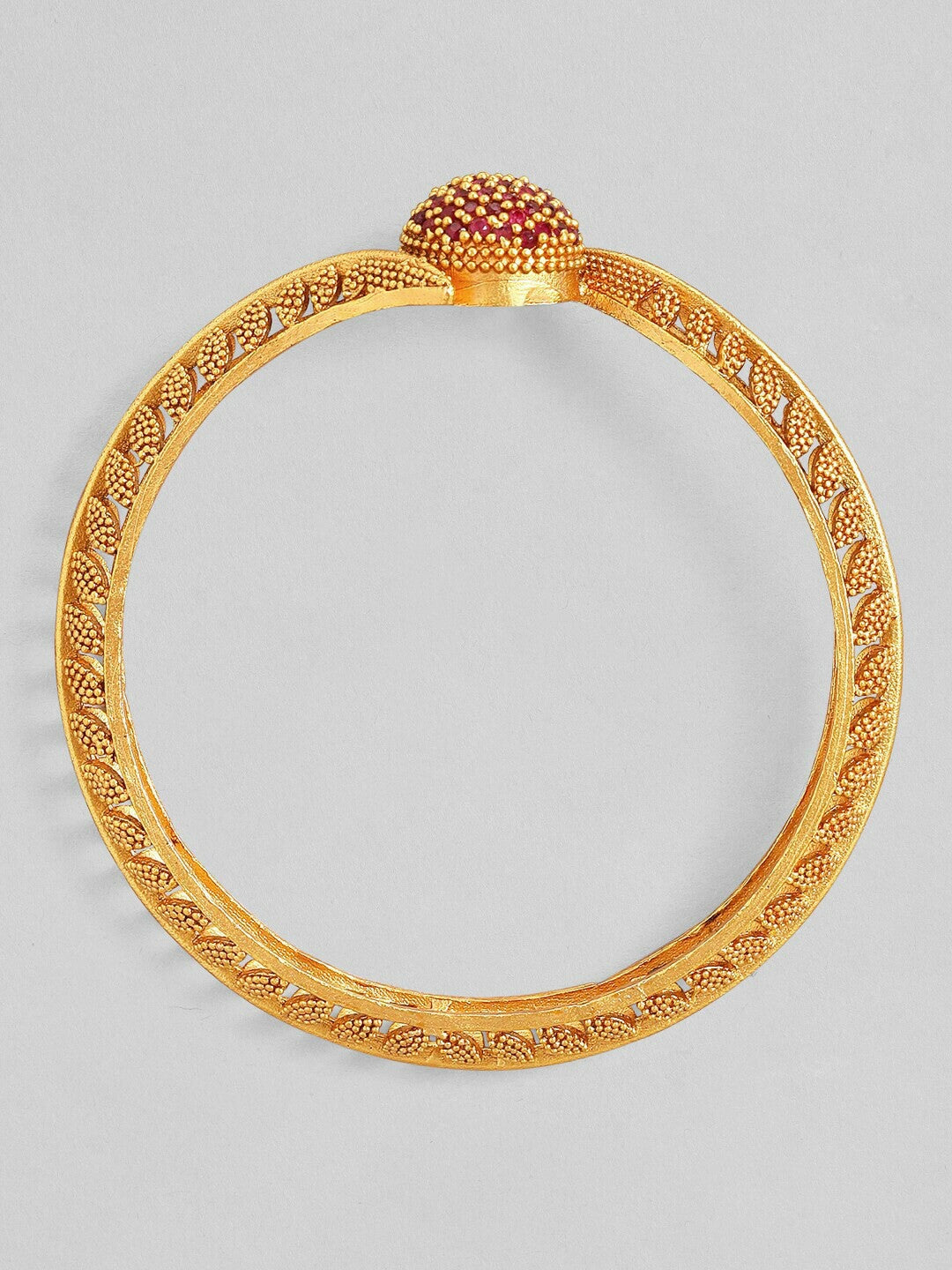 Elegant Gold-Plated Red Enamelled Bangles – Set of 2 | Indiaista