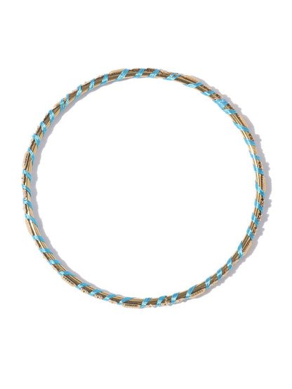 Buy Multicoloured & Gold-Plated Handcrafted Bangles Set (16 Pcs) – Indiaista