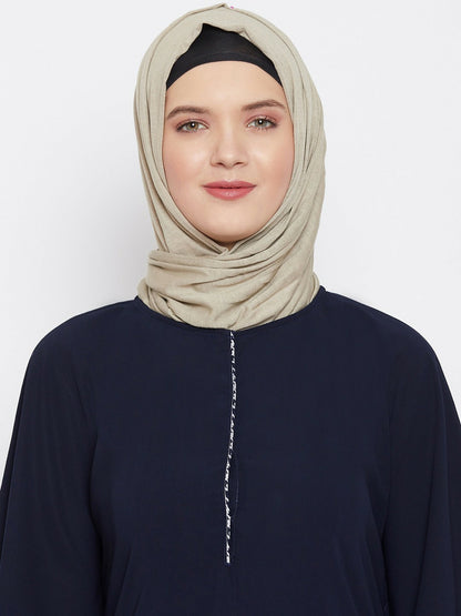 Navy Blue Longline Abaya Burqa for Women – Modest Islamic Wear with Long Sleeves