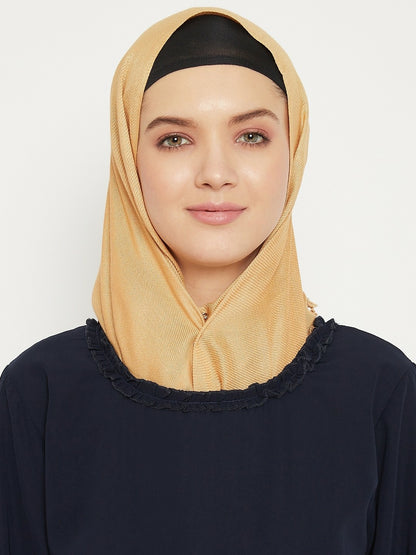 Navy Blue Longline Burqa with Gathered Detail – Modest Islamic Wear for Women