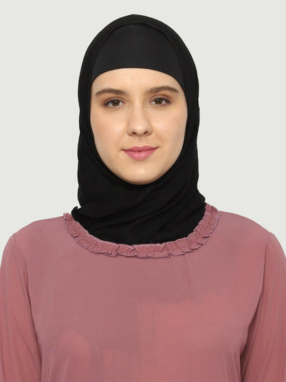 Rose-Coloured Abaya Burqa for Women – Modest Islamic Wear with Pockets & Flared Hem