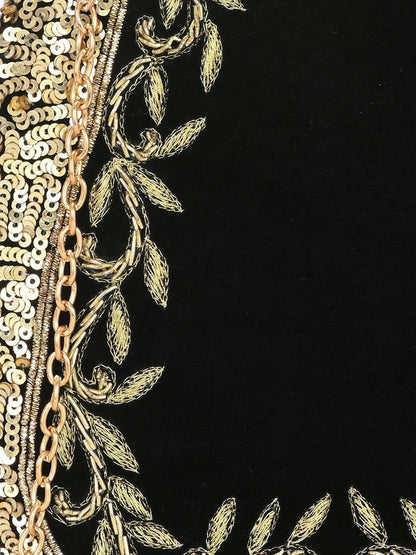 Embellished Box Clutch – Black & Yellow