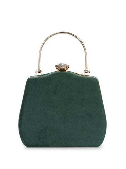 Green & Yellow Embellished Box Clutch