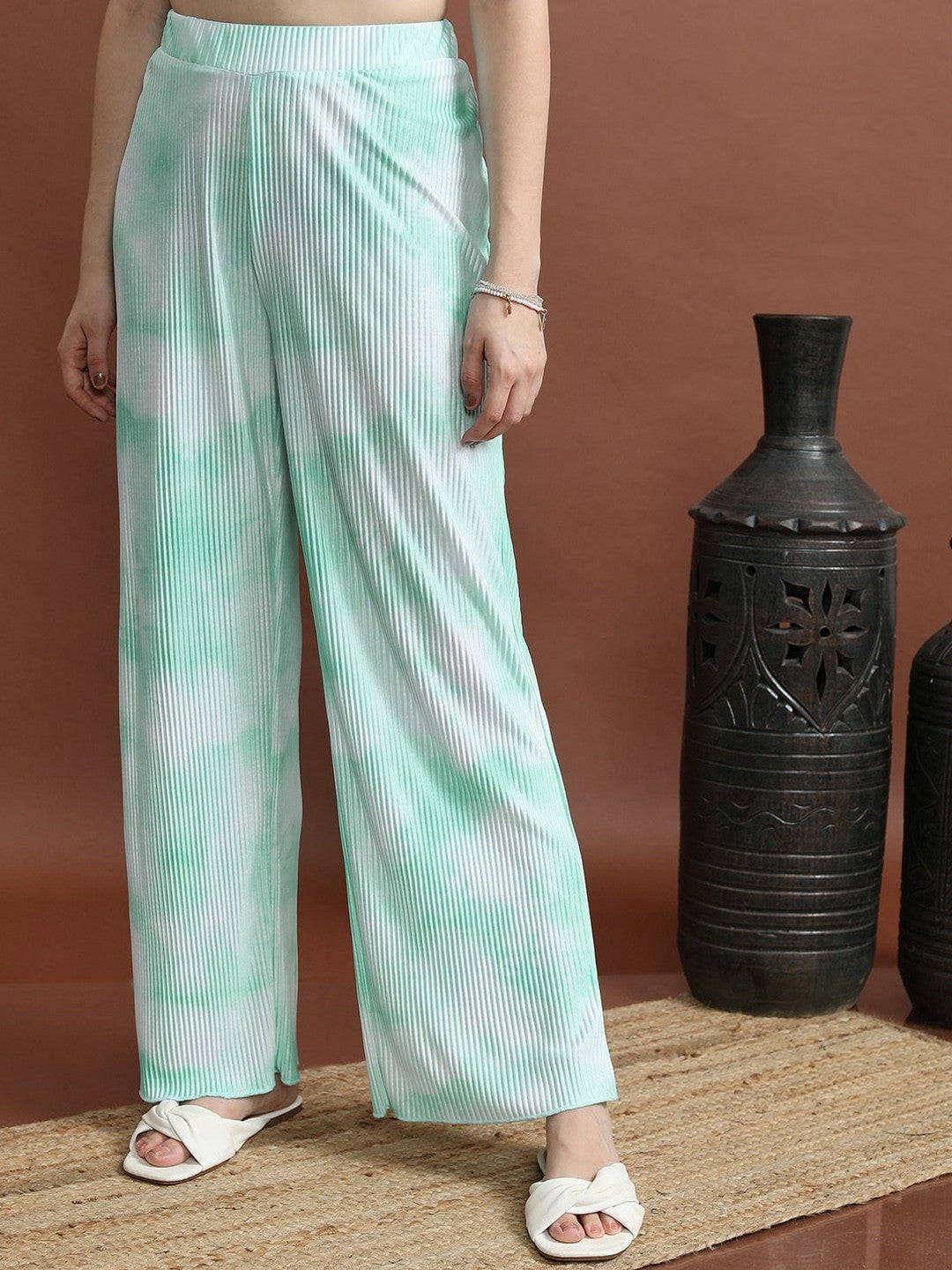 Sea Green Women’s Co-ord Set – Kaftan Top & Palazzo | Stylish Ethnic Wear – Indiaista