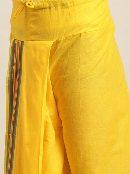 Buy Men’s Yellow Solid Cotton Dhoti Pants – Stylish & Comfortable | Indiaista