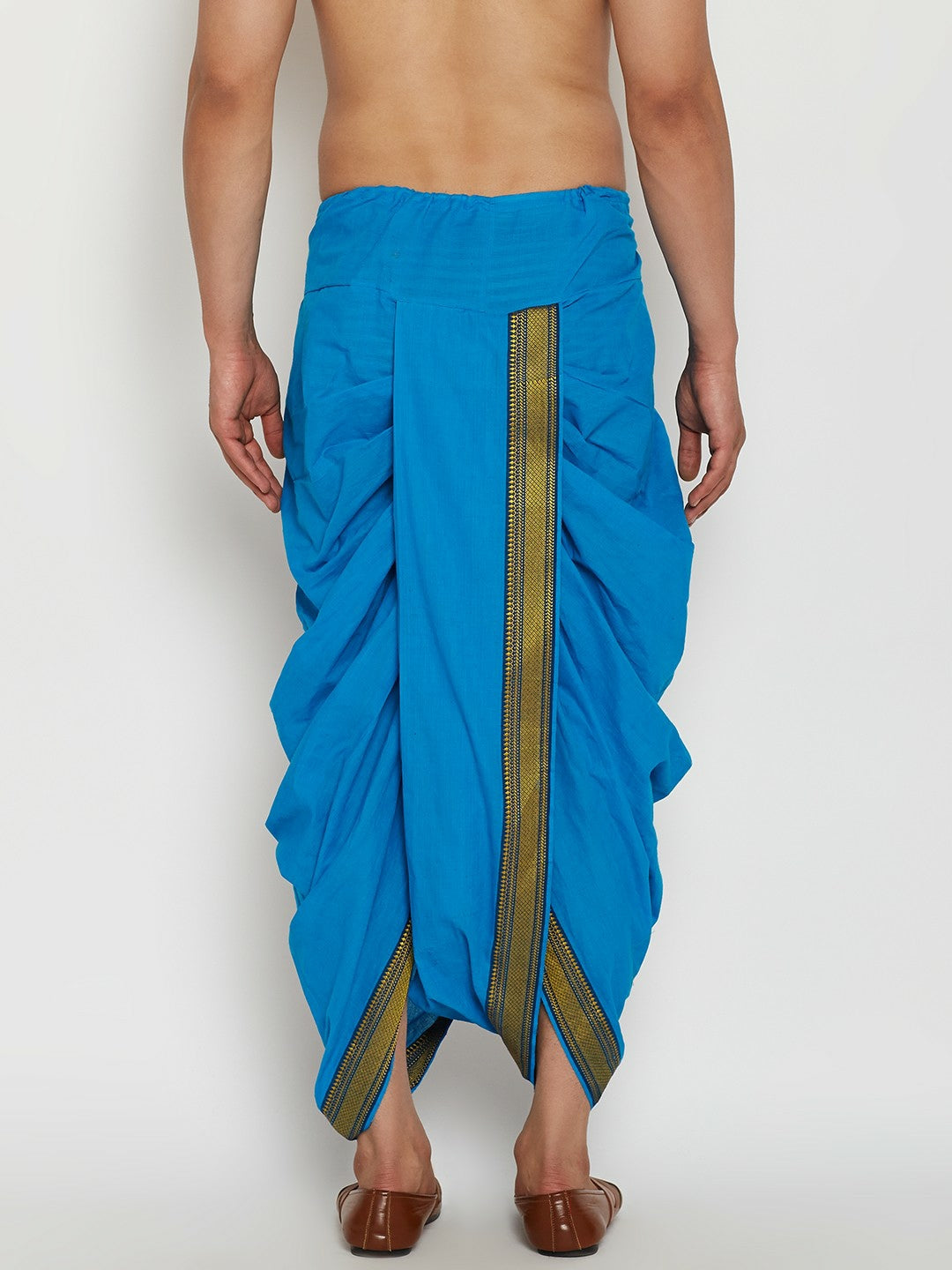 Buy Men’s Blue Dhoti Pants with Zari Woven Detail | Indiaista