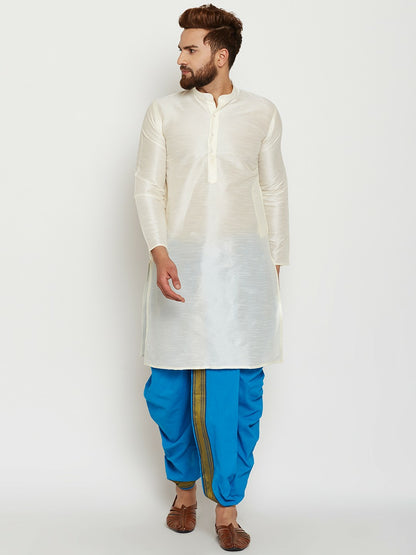 Buy Men’s Blue Dhoti Pants with Zari Woven Detail | Indiaista