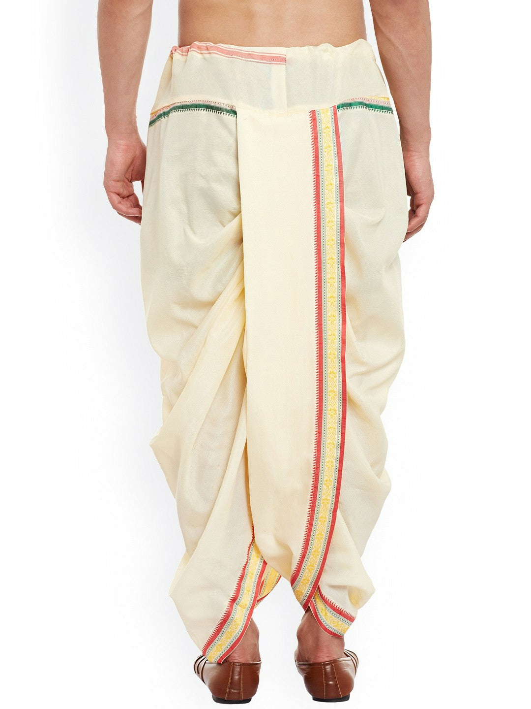 Buy Men’s Cream-Coloured Dhoti Pants with Zari Detail | Indiaista