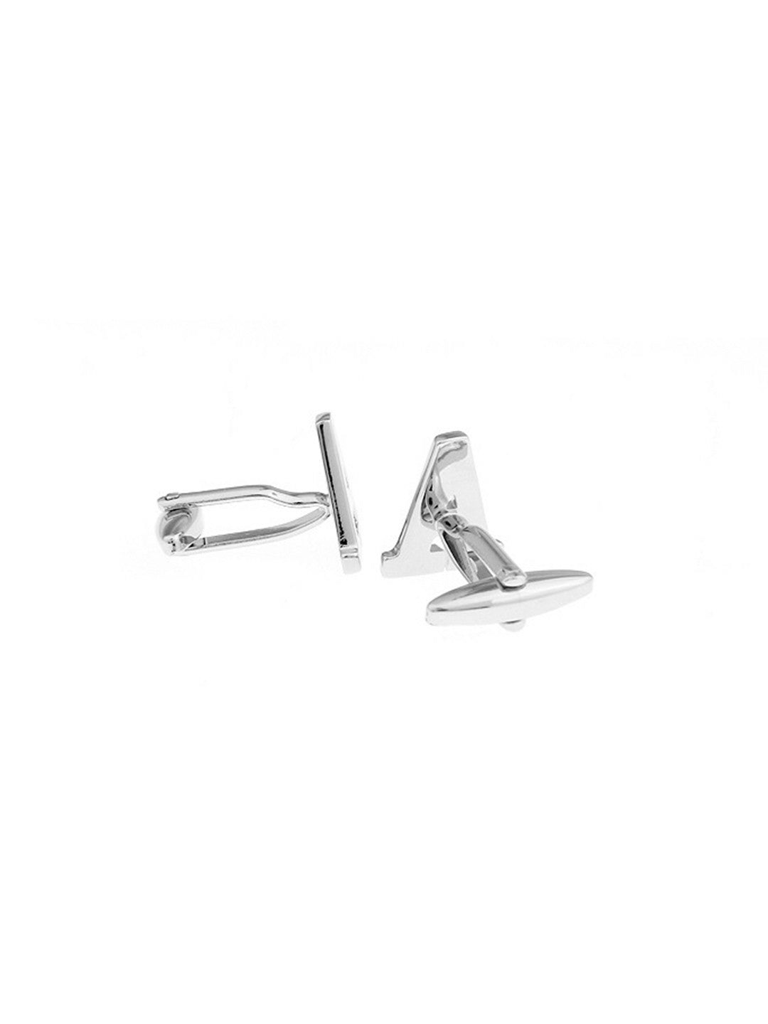 Men's Silver-Toned Alphabet Cufflinks – Personalized Initial Cufflinks for Formal & Casual Wear