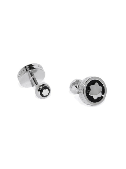 Black Round Cufflinks – Elegant Textured Cufflinks for Men | Peora Signature Gift Box