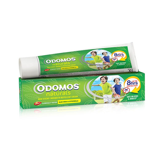 Dabur Odomos Naturals Mosquito Repellent Cream - Aloe Vera & Citronella | 100 gm | Long-Lasting Protection