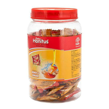 Dabur Honitus Cough Drops Candy - Ginger 100's | Soothing Relief for Throat Irritations