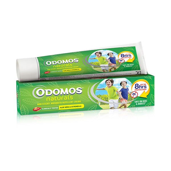 Dabur Odomos Naturals Mosquito Repellent Cream 50gm | Aloe Vera & Citronella Oil Protection