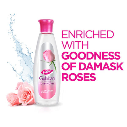 Dabur Gulabari Premium Rose Water 120 ml | Natural Cleanser for Sensitive & Problem-Prone Skin