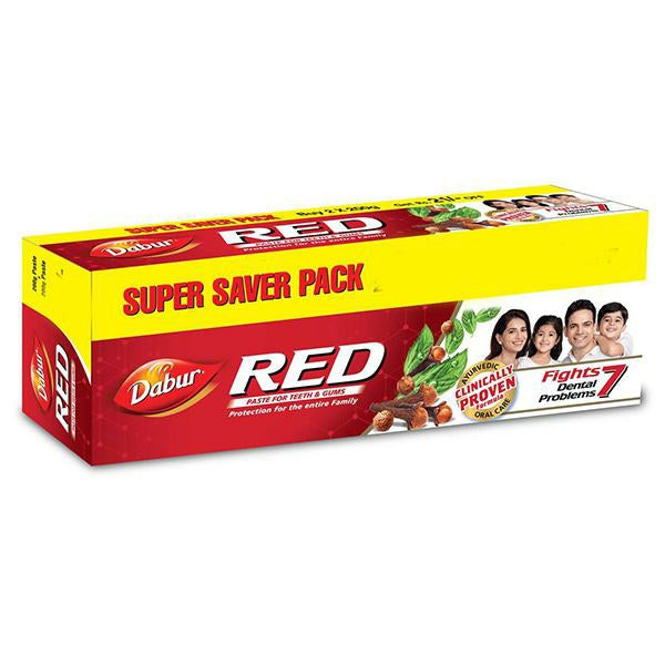 Dabur Red Toothpaste Super Saver Pack (2 x 200 gm) | Ayurvedic Oral Care for Healthy Teeth