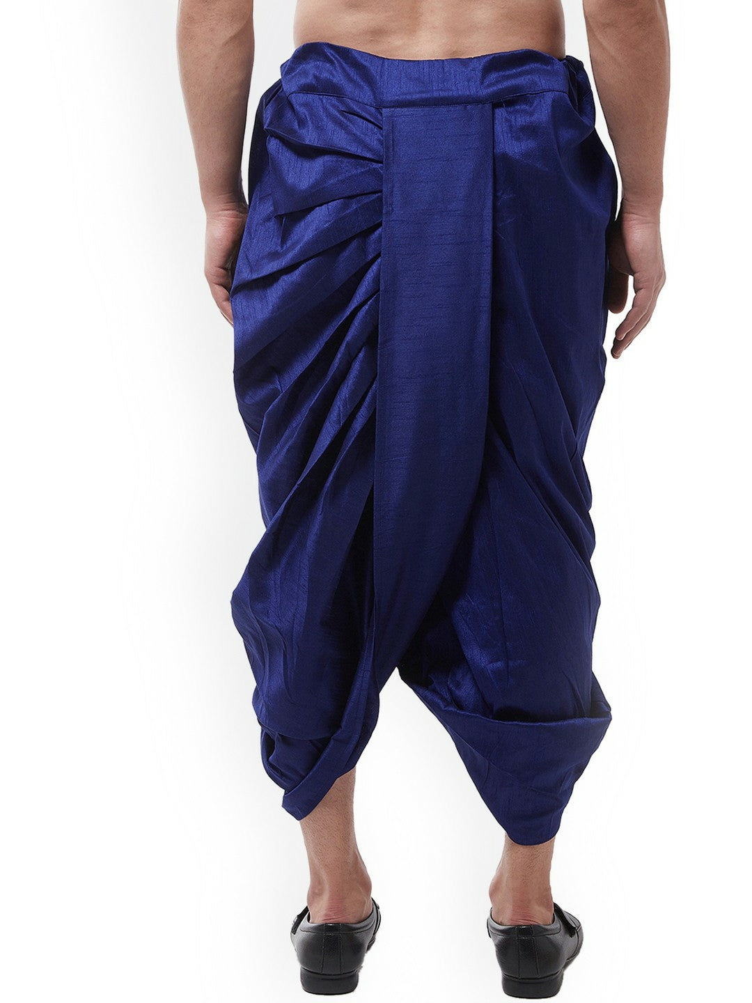 Men’s Blue Solid Stitched Dhoti with Pleats & Drawstring – Traditional & Stylish | Indiaista