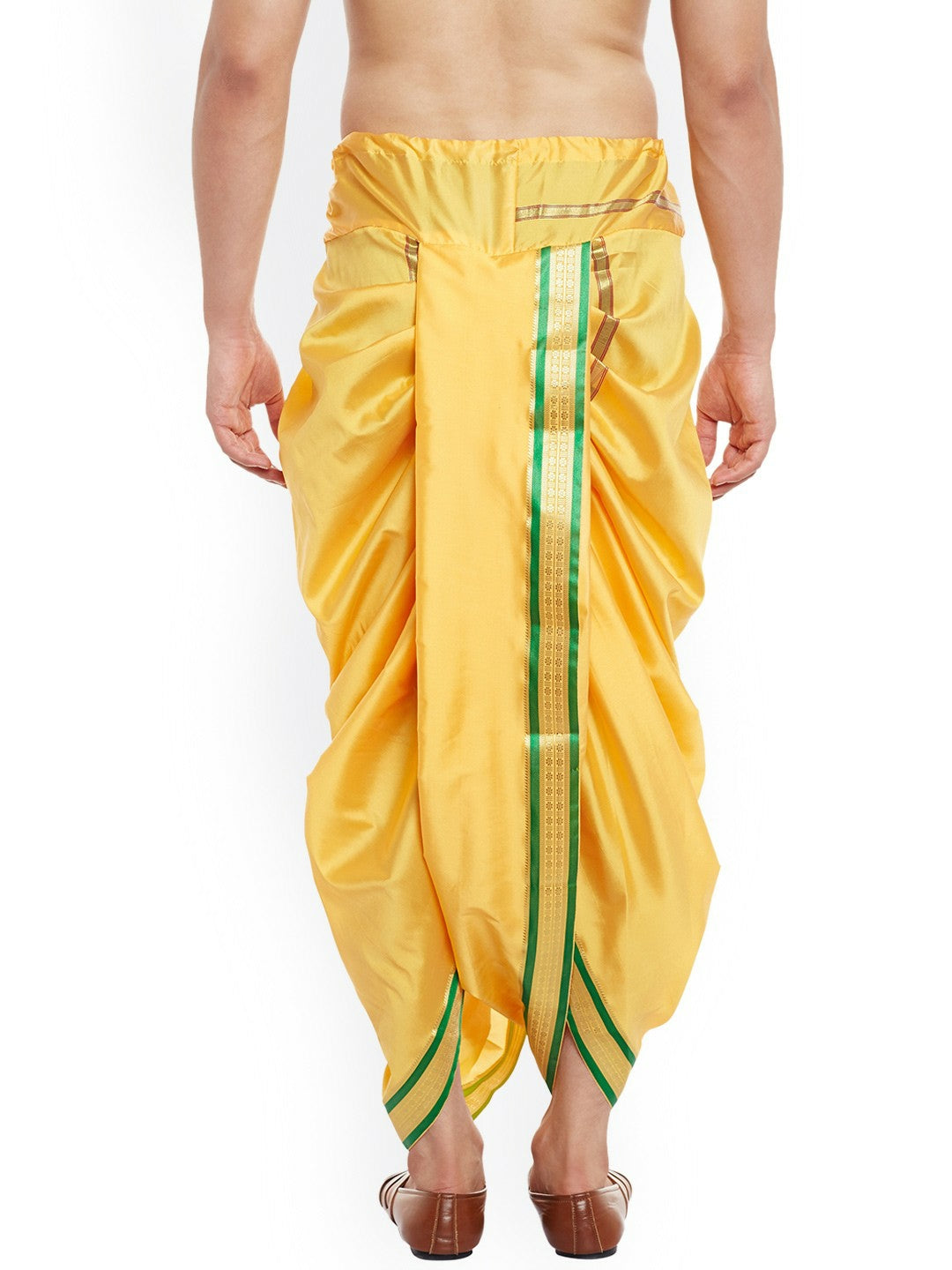 Buy Men’s Yellow Dhoti Pants with Zari Woven Detail – Indiaista